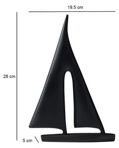 Stolní dekorace 28 cm pryskyřice/černá