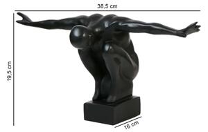 Stolní dekorace 19,5x16x38,5 cm pryskyřice/černá