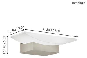 Eglo 96038 - LED nástěnné svítidlo METRASS LED/5,6W/230V