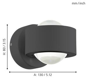 Eglo 96049 - LED nástěnné svítidlo ONO 2 2xLED/2,5W/230V