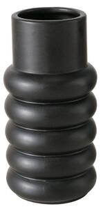 Černá váza MIRABELLA, kamenina, 14 cm