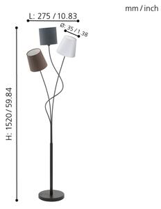 Eglo 94995 - Stojací lampa MARONDA 3xE14/40W/230V