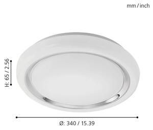 Eglo 96023 - LED stropní svítidlo CAPASSO LED/18W/230V