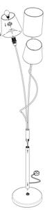 Eglo 94995 - Stojací lampa MARONDA 3xE14/40W/230V