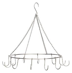 Kovový věšák s háčky Steel Ø 38 cm