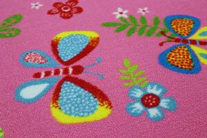 Vopi koberce Dětský kusový koberec Motýlek 5241 růžový - 200x200 cm
