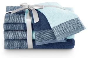 Sada bavlněných ručníků AmeliaHome Aria modrá