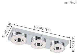 Eglo 95663 - LED Stropní svítidlo FRADELO 3xLED/4W/230V