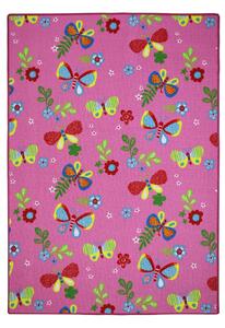 Vopi koberce AKCE: 160x240 cm Dětský kusový koberec Motýlek 5241 růžový - 160x240 cm