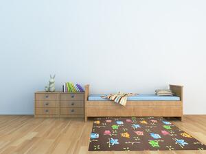 Vopi koberce Dětský kusový koberec Sovička 5251 hnědý - 80x120 cm