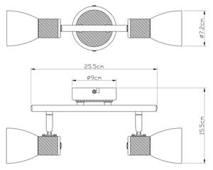 Globo 54352-2 - Bodové svítidlo GYLFI 2xE14/40W/230V