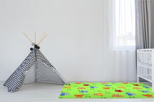 Vopi koberce Dětský kusový koberec Sovička 5261 zelený - 200x200 cm