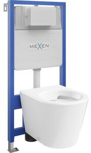 Mexen WC podomítkový set Felix Slim stojan s WC mísou Rico, Bílá