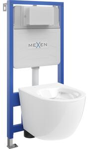 Mexen WC podomítkový set Felix Slim stojan s WC mísou Lena, Bílá