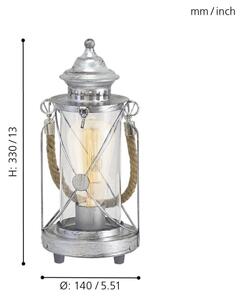 Eglo 49284 - Stolní lampa BRADFORD 1xE27/60W/230V