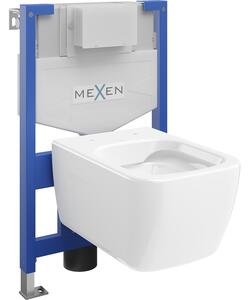 Mexen WC podomítkový set Felix XS-F stojan s WC mísou Margo, Bílá