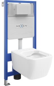Mexen WC podomítkový set Felix Slim stojan s WC mísou Stella, Bílá