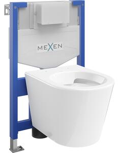 Mexen WC podomítkový set Felix XS-F stojan s WC mísou Rico, Bílá