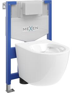 Mexen WC podomítkový set Felix XS-F stojan s WC mísou Lena, Bílá