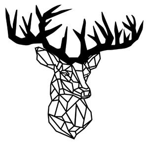 Wallity Nástěnná kovová dekorace DEER II černá