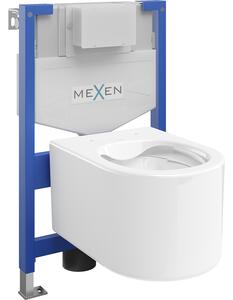 Mexen WC podomítkový set Felix XS-F stojan s WC mísou Sofia, Bílá