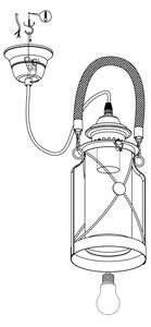 Eglo 49213 - Lustr BRADFORD 1xE27/60W/230V