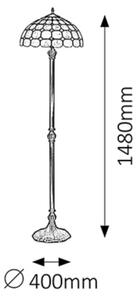 Rabalux 8078 - Tiffany vitrážová stojací lampa MARVEL 2xE27/60W/230V
