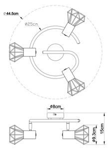 Globo 54802-3 - Bodové svítidlo XARA I 3xE14/40W/230V