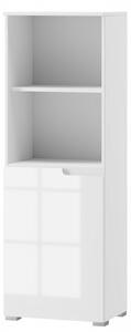 Szynaka Regál Selene 145 cm bílý lesk/mat