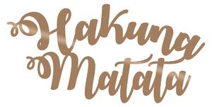 Wallity Nástěnná kovová dekorace HAKUNA MATATA zlatá