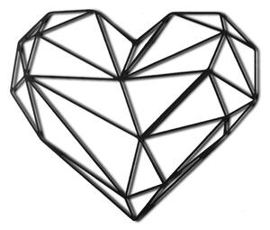 Wallity Nástěnná kovová dekorace HEART černá