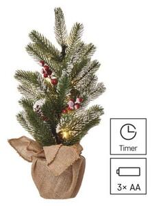 EMOS Zasněžený LED vánoční stromek Lary s časovačem 52 cm teplá bílá