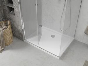 Mexen Lima skládací sprchový kout 90 x 70 cm, Průhledné, Chromovaná + sprchová vanička Flat