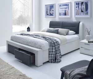 Manželská postel SANDRA-S 140 bílá/černá