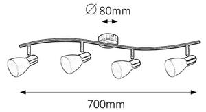 Rabalux 6304 - Bodové svítidlo SOMA 4xE14/40W/230V