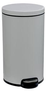 Merida KIB416 - Odpadkový koš s pedálem SILENT, kovový, bílý, 30 l