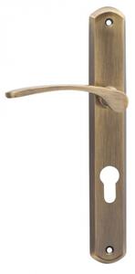 Dveřní kování COBRA LAURA (OFS) - BB klika-klika otvor pro obyčejný klíč/OFS (bronz česaný) / Rozteč 72 mm