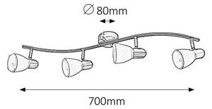 Rabalux 6309 - Bodové svítidlo SOMA 4xE14/40W/230V