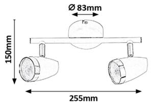 Rabalux 6513 - LED Bodové svítidlo KAREN 2xLED/4W/230V