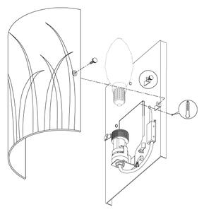 Eglo 92742 - Nástěnné svítidlo RIVATO 1xE14/42W/230V