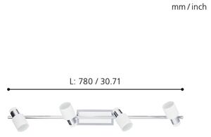 Eglo 92087 - LED bodové svítidlo DAVIDA 4xGU10-LED/5W/230V