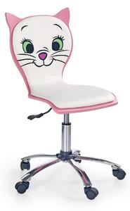 HALMAR Kancelářská židle Catty bílo-růžová