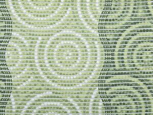 Koupelnová pěnová rohož / předložka PRO-044 Zelené kruhy a vlnky - metráž šířka 65 cm