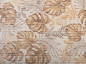 Koupelnová pěnová rohož / předložka PRO-045 Hnědo-béžové tropické listy - metráž šířka 65 cm