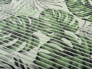Koupelnová pěnová rohož / předložka PRO-046 Zelené tropické listy - metráž šířka 65 cm