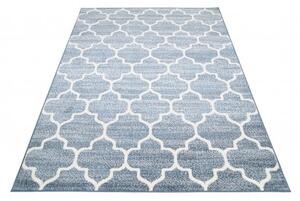 Makro Abra Kusový koberec MIA 4496B Geometrický moderní modrý krémový Rozměr: 160x230 cm