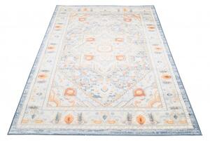 Makro Abra Kusový koberec MIA 4464A Klasický krémový modrý Rozměr: 80x150 cm