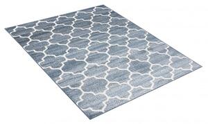 Makro Abra Kusový koberec MIA 4496B Geometrický moderní modrý krémový Rozměr: 140x200 cm