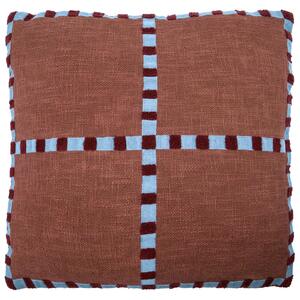 Bavlněný povlak na polštář Cross Brown 50 × 50 cm
