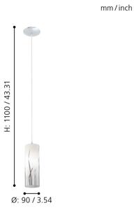 Eglo 92739 - Lustr RIVATO 1xE27/60W/230V